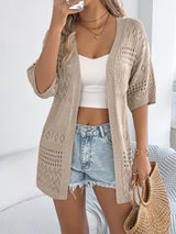 Hollow Sleeve Knit Cardigan Holiday Cardigan
