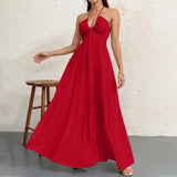 Halter neck strapless dress