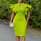 Kente Cascade Glam Gown Dress