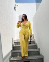 Bikini mesh sexy three piece set