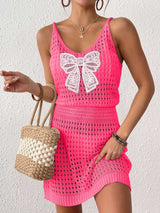 Knitted Strap Butterfly Hollow Beach Dress